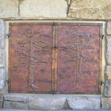Craftsman style fire doors