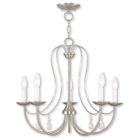 Mirabella 5 Light Chandelier, Brushed Nickel