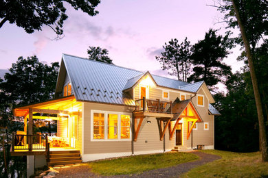 Example of an exterior home design in New York