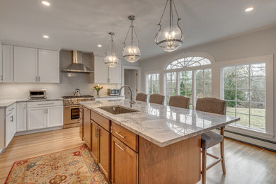 Home design - large transitional home design idea in Boston