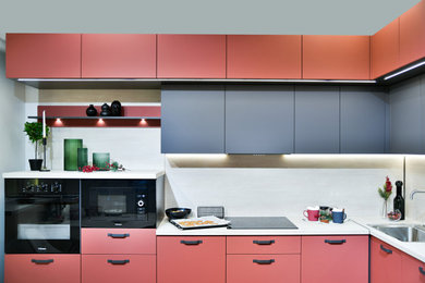 Example of a trendy kitchen design in Saint Petersburg