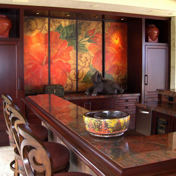 Hibiscus Panels / Big screen TV enclosure