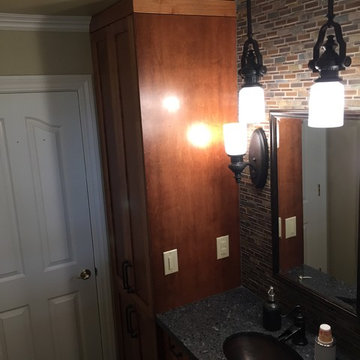 Distressed maple vanity