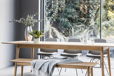 Design ideas for a scandinavian dining room in Adelaide.