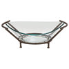 Modern Clear Tempered Glass Serving Bowl 68541