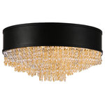 CWI Lighting - Medina 7 Light Drum Shade Flush Mount With Black Finish - Add an air of elegance to your space with the Medina 7 Light Flush Mount. This dazzling light fixture has a 16 inch drum shade with alternating strands of clear and amber crystals. Ready to update any room with a dose of sophistication, this flush-mounted light source delivers a beautiful glow that creates a perfectly put-together ambiance. Feel confident with your purchase and rest assured. This fixture comes with a one year warranty against manufacturers defects to give you peace of mind that your product will be in perfect condition.