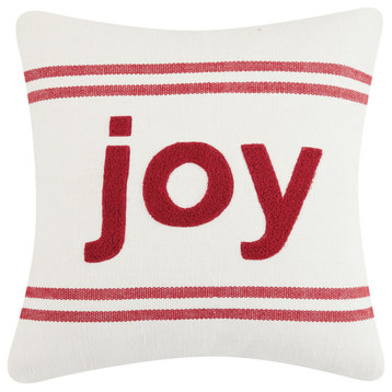 Stripe Boucle Joy Embroidered Pillow