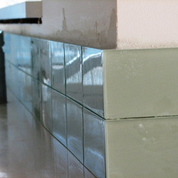 Kitchen - glass tiles