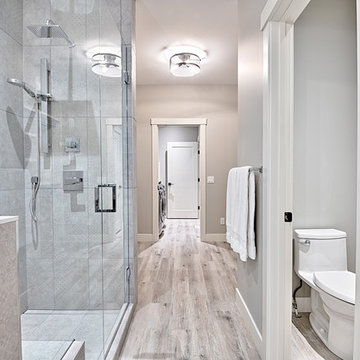 Lively Modern Frameless Shower Renovation