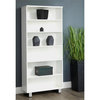 K101 Contemporary Bookcase with 6 Shelves in White
