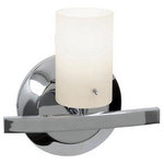 Access Lighting - Access Lighting 63811-47-CH/OPL Classical - One Light Wall Sconce - Shade Included.  Sloped Ceiling Adaptable: CETL(Certification): YesClassical One Light Wall Sconce Chrome Opal Glass *UL Approved: YES *Energy Star Qualified: n/a  *ADA Certified: n/a  *Number of Lights: Lamp: 1-*Wattage:60w G-9 Halopin bulb(s) *Bulb Included:Yes *Bulb Type:G-9 Halopin *Finish Type:Chrome