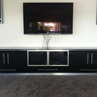 Example of a minimalist home theater design in Darwin