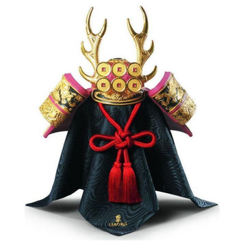 Lladro Samurai Helmet Red Figurine 01013048