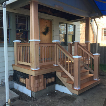 Historic front porch rebuild replication