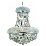 Elegant Lighting - Royal Cut Clear Crystal Primo 8-Light - 1800 Primo Collection Hanging Fixture D16in H20in Lt:8 Chrome Finish (Royal Cut Crystal).  This classic elegant Empire series is flowing with symmetry creating a dramatic explosion of brilliance.  Primo is a dynamic collection of chandeliers that add deco