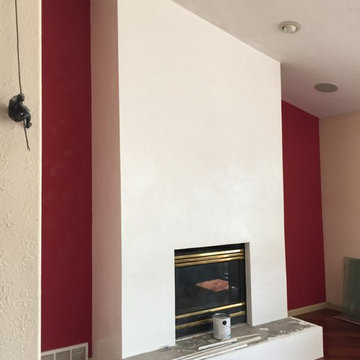 Fireplace Transformation with Venetian Plaster