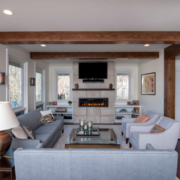 Open Concept Kitchen-Living-Dining Remodel with Mudroom, Powder, Garage Laundry