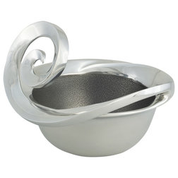 Contemporary Specialty Serveware Polished Aluminum Candy/Nut Bowl