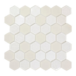 Element Hexagon White - Mosaic Tile