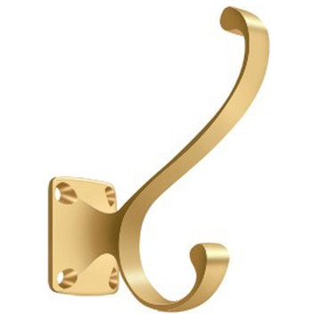 CAHH35CR003 Heavy Duty, Coat And Hat Hook, Lifetime Brass