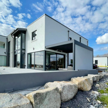 Waterproof Automatic Louvered Roof System Ireland Seaside Pergola for Big House