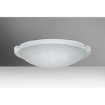 Besa Lighting - Besa Lighting 9681ST-WH Trio 16-2-Light Flush.75 - Bulb Shape: A19  Dimable: Yes Trio 16-Two Light Fl Stucco Glass UL:: Suitable for damp locations Energy Star Qualified: n/a ADA Certified: n/a  *Number of Lights: 2-*Wattage:100w Incandescent bulb(s) *Bulb Included:No *Bulb Type:Incandescent *Finish Type:Polished Nickel