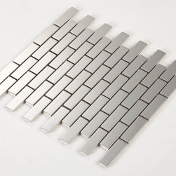 Metallic mosaic kitchen backsplash wall tiles metal subway tile HC3 - Mosaic Tile
