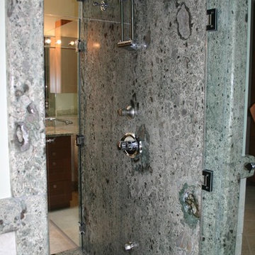 Vermont Apple Green Slab Shower