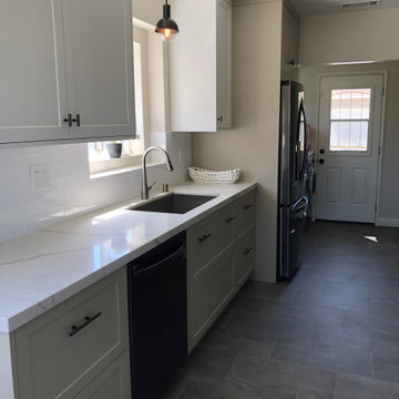Galley style IKEA kitchen offers flexibility and function