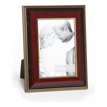 Mahogany Frames by Mail Double Oval Single Square Opening Collage Frame for 4 x 6 Photo