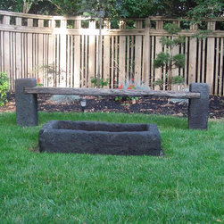 Hand Carved Lava Stone Firepit - Fire Pits
