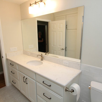 Crisp and Clean Hall Bath - Tub to Shower Remodel