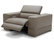 Modern Luxor Reclining Chair with Power Headrests - Slate Top Grain Leather