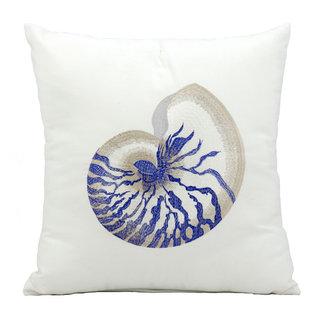 Pillow Decor - Sankara Peacock Blue Silk Throw Pillow 18x18