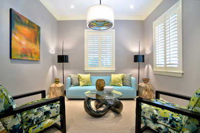Inspiration for a modern living room remodel in Miami