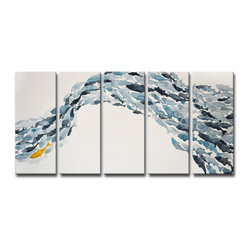 Ready2HangArt��_��_ - Ready2Hangart 'Goldfish' By Norman Wyatt Jr. 5-Piece Wrapped Canvas Art Set - Prints And Posters