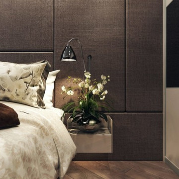 Trendy Bedroom. Artistic and Emotional 3D Visualization