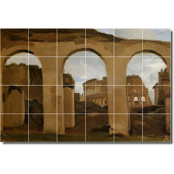 Jean Corot Historical Painting Ceramic Tile Mural #58, 36"x24"