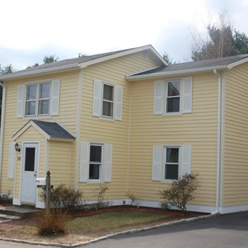 6 1/4" Cedarmill Woodland Cream HardiePlank and Seamless White Gutters