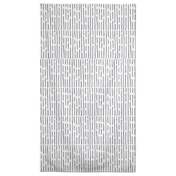 Uneven Lines Dark Gray 58x102 Tablecloth
