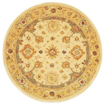 Safavieh Anatolia Collection AN546 Rug, Ivory/Gold, 4' Round