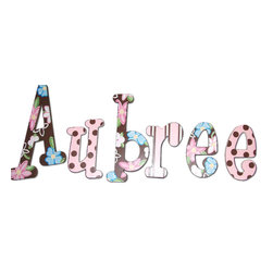 Custom Painted Floral Letters - Wall Letters