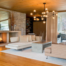 mid century fireplaces