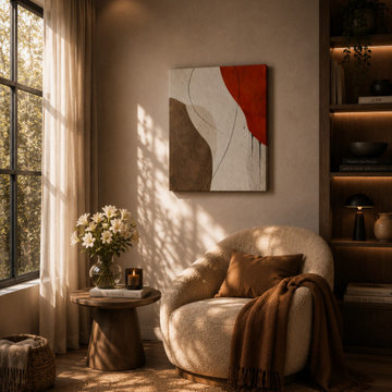 Modern Japandi Interior Styling: Organic Contrast & Warm Tension