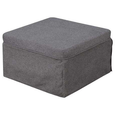 Convenience Concepts Designs4Comfort Twin Folding Bed Ottoman in Gray Fabric