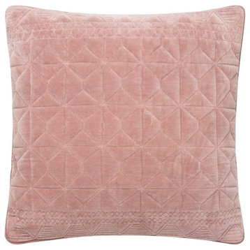 Loloi P0829 Decorative Throw Pillow, Blush, 18"x18", Cover Only