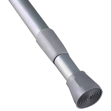 Tension Adjustable Shower Curtain Rod 28-47 Inches, Silver