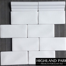 Whisper White Handcrafted 3x6" Subway Highland Park Porcelain Tile - Wall And Floor Tile