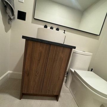 Timeless Bathroom Design with Custom Cabinets