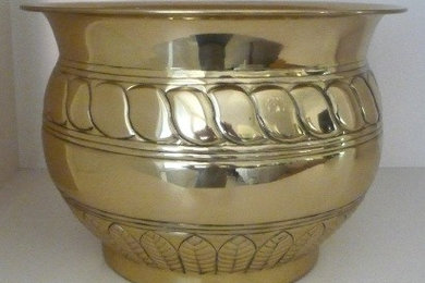Brass Planters Embossed 3 sizes